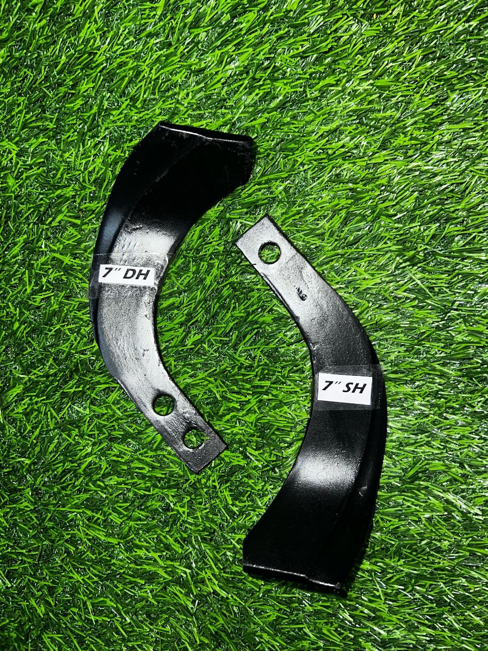7-Inch Double Hole Power Tiller Blade | Heavy Duty Rotary Tiller Blade